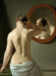 Young Woman in Front of a Mirror